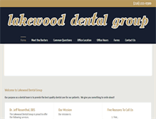 Tablet Screenshot of lakewooddentalgroup.com